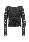AMAL BEADED TOP - BLACK/GUNMETAL