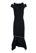 AMEERA STUDDED MIDI DRESS - BLACK