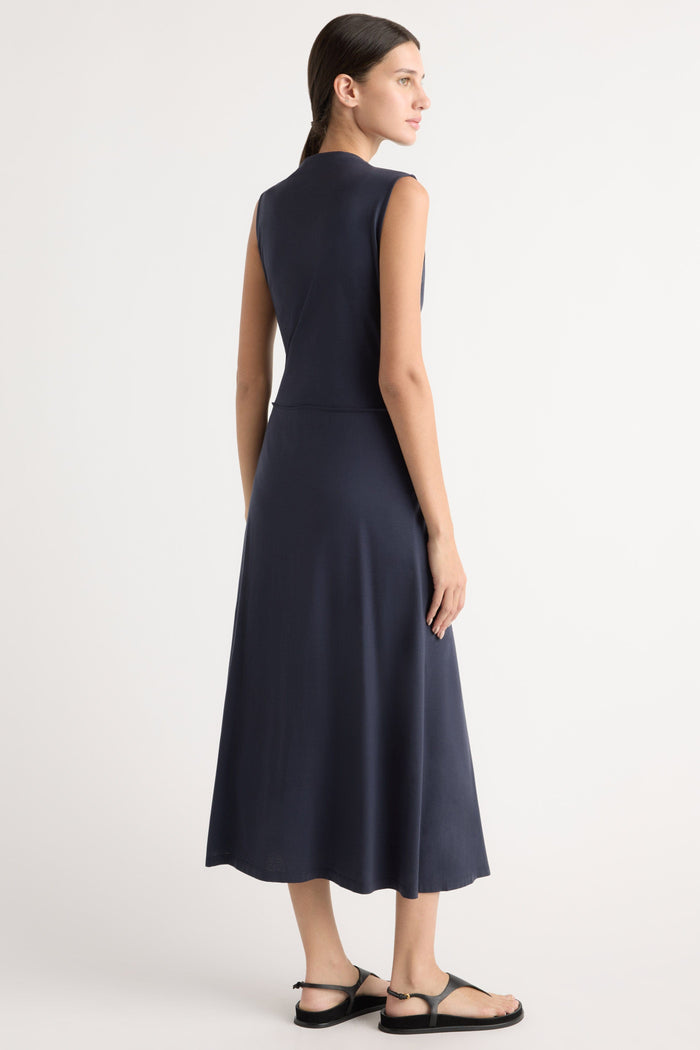 Karolina | Amelia Asymmetric-Neck Wrap Dress in Size Extra Small
