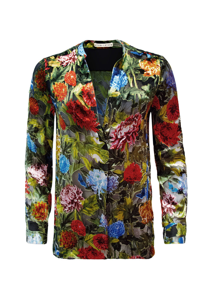 AMOS MOCK NK SIDE SLIT TUNIC - CHINOISERIE MULTI