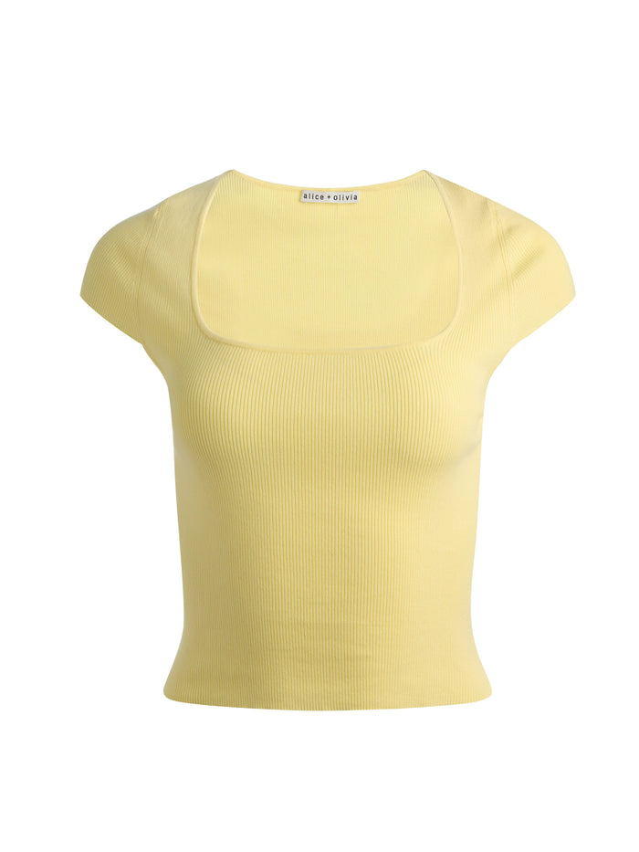 ANAIS RIBBED BABY TEE - BUTTER