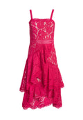 ANGELITA LACE CMB ASYM MIDI DS - WATERMELON