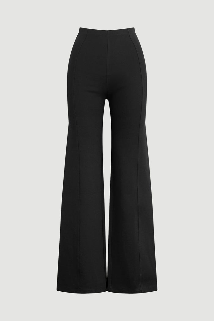 Charlotte | Anh Wide-Leg Ponte Stretch Pant (Regular) in Size Small - Flat