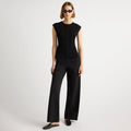 Mali | Anh Wide-Leg Ponte Stretch Pant in Size Small