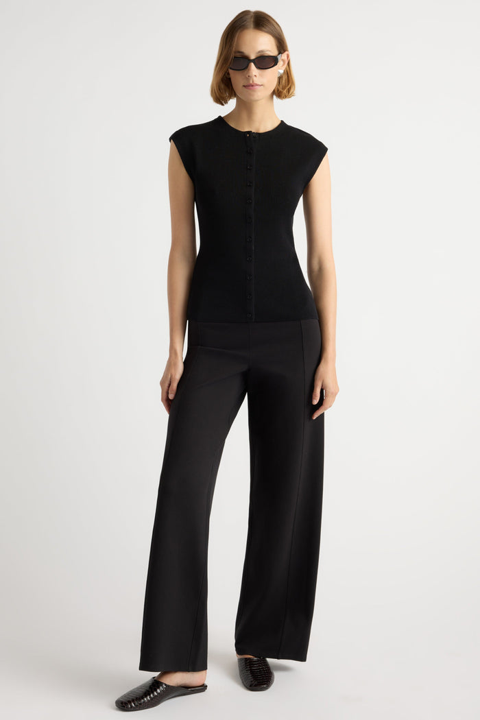 Mali | Anh Wide-Leg Ponte Stretch Pant in Size Small