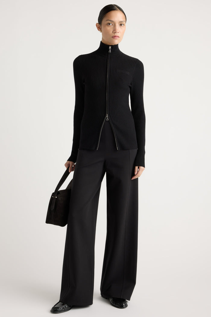 Charlotte | Anh Wide-Leg Ponte Stretch Pant (Regular) in Size Small