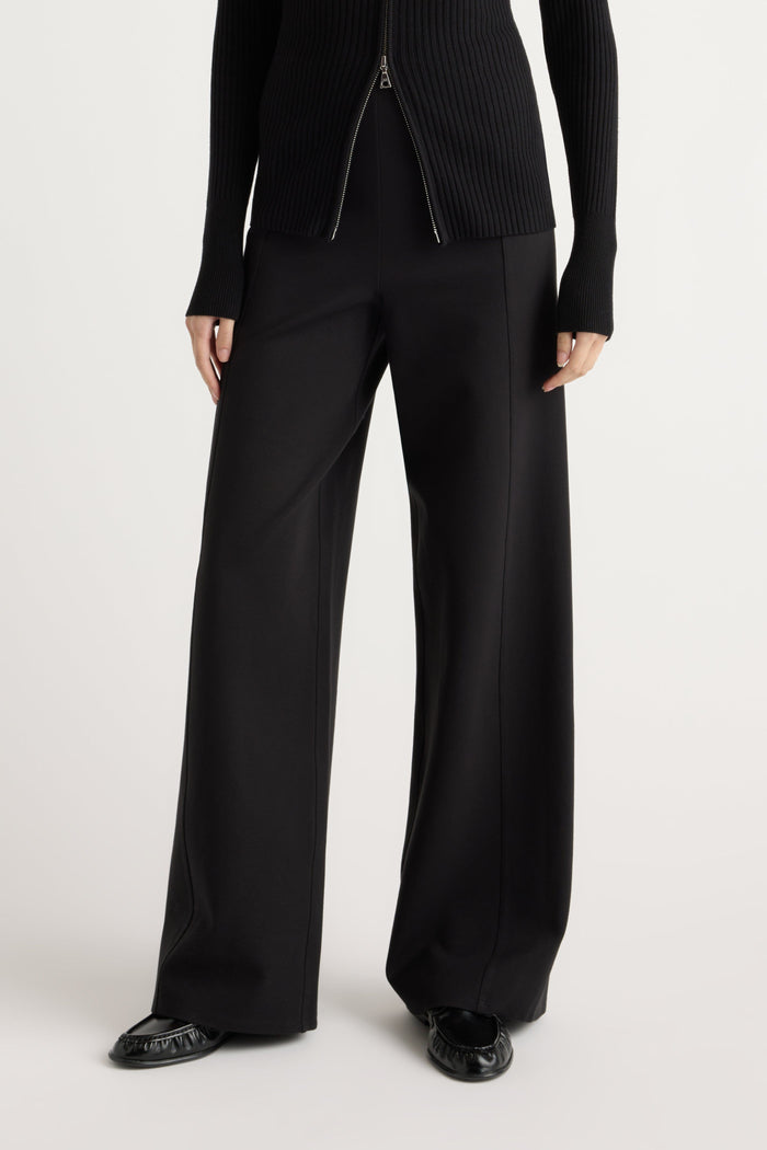 Charlotte | Anh Wide-Leg Ponte Stretch Pant (Regular) in Size Small