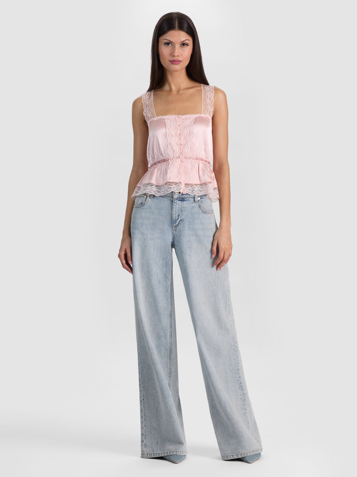 ANNABETH CROPPED TANK - ENGLISH ROSE
