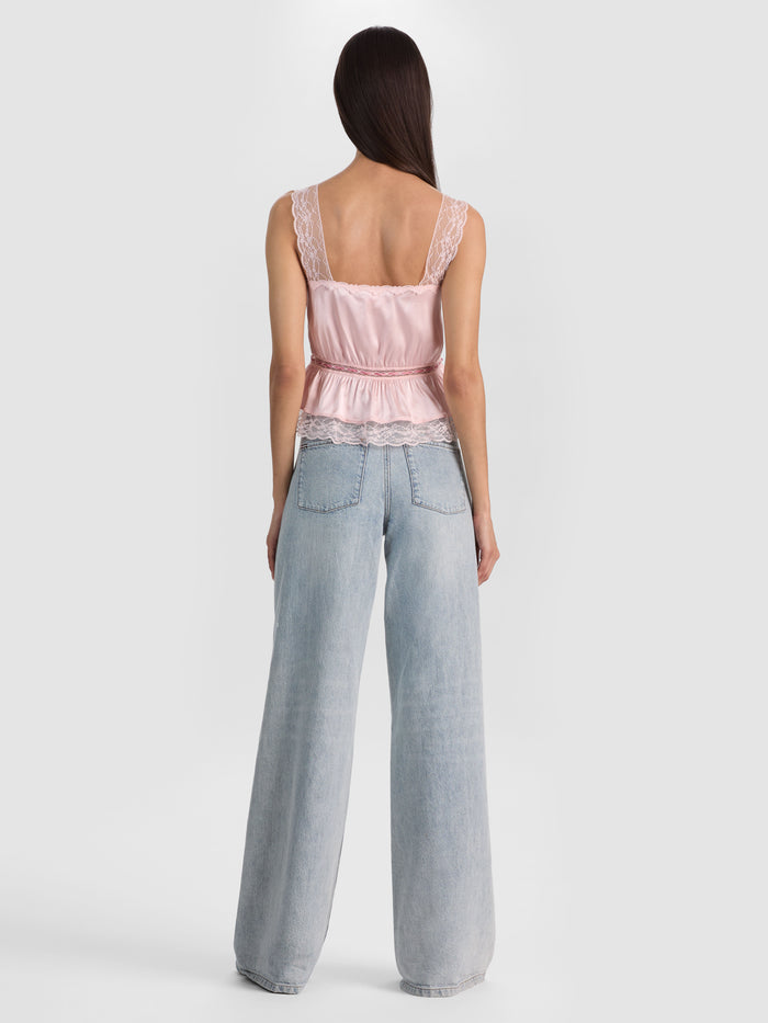 ANNABETH CROPPED TANK - ENGLISH ROSE