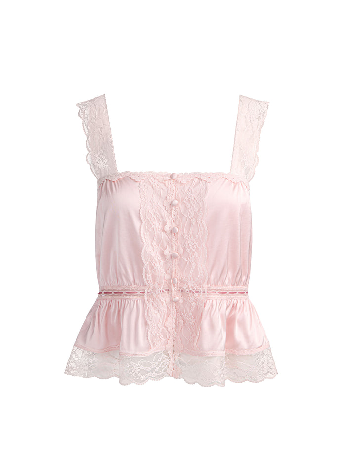 ANNABETH CROPPED TANK - ENGLISH ROSE