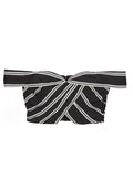 ANNALYN OFF SHLDR DRPE CRP TOP - MOD PINSTRIPE