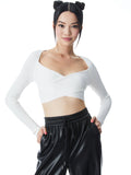 ANNIS TWIST FRONT CROPPED PULLOVER