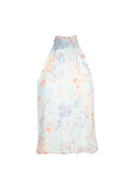 ANNMARIE SMOCKED HIGH NK TANK - WATER PETAL VENUS BLUE/MULTI