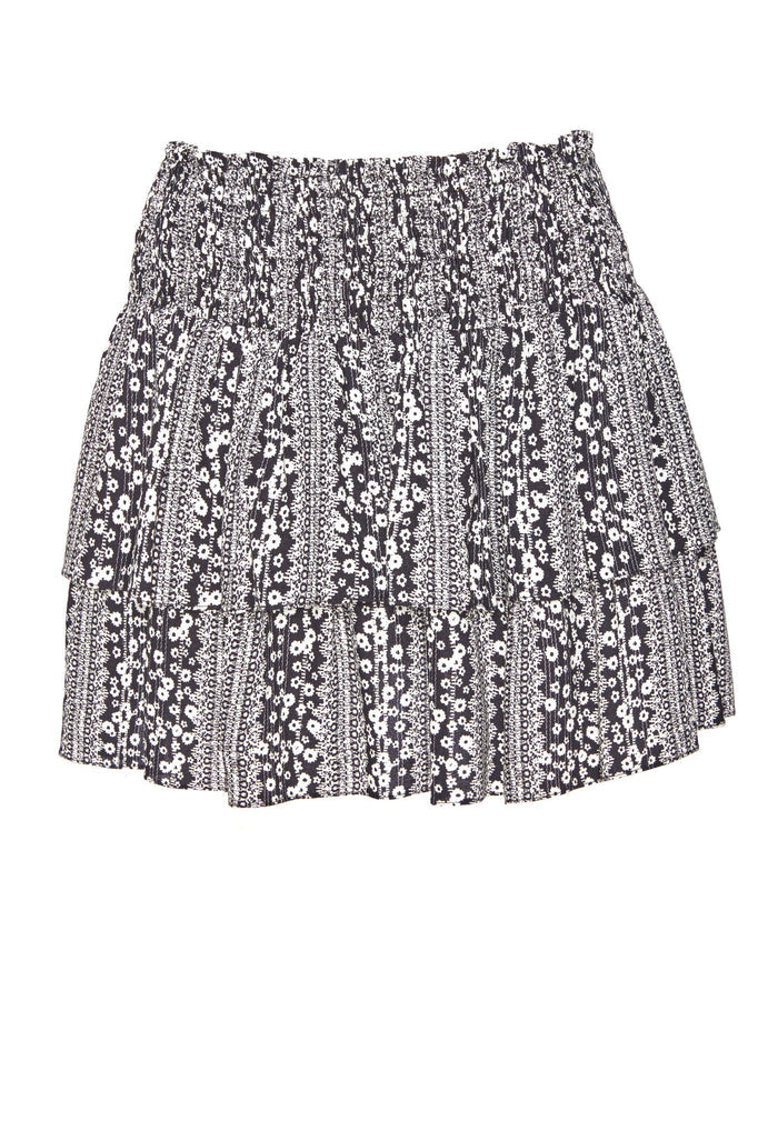 ANYA TIERED SMCKD WST MINI SKT - MINI LACEY FLORAL