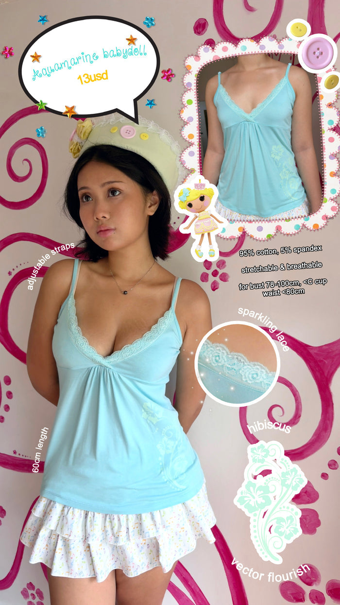 Aquamarine babydoll top