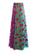 AQUINNAH FLORAL PRINT MAXI SKIRT - POPPY GARDEN EMERALD