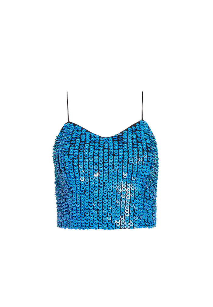 ARCHER EMBELL CROPPED CAMI - BLACK/MULTI