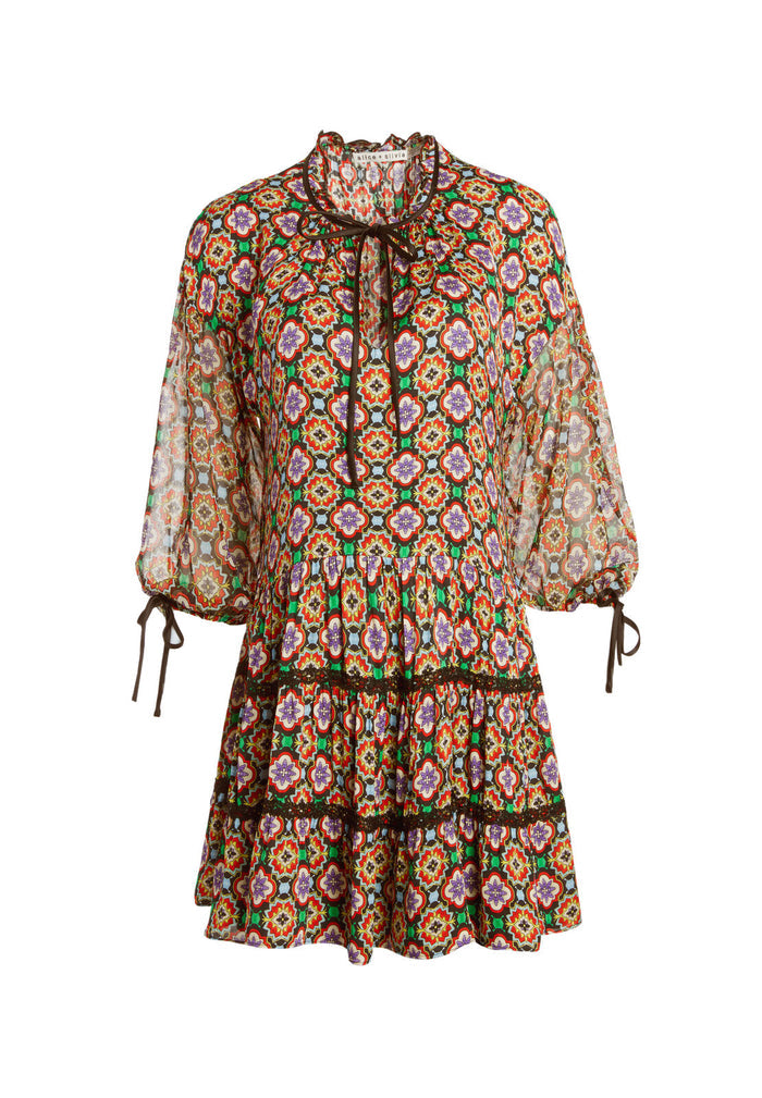 ARNETTE TIERED TUNIC DRESS - PALACE TILE MULTI