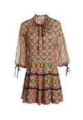 ARNETTE TIERED TUNIC DRESS - PALACE TILE MULTI