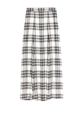 ATHENA DBL SLIT MAXI SKIRT - WHITE / BLACK