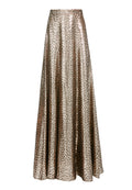 ATHENA METALLIC MAXI SKIRT - BLACK/SILVER/GOLD