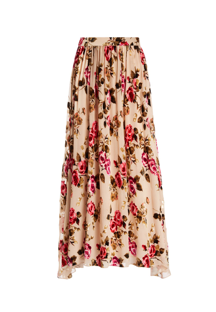 ATHENA MIDI SKIRT - NATURAL/MULTI