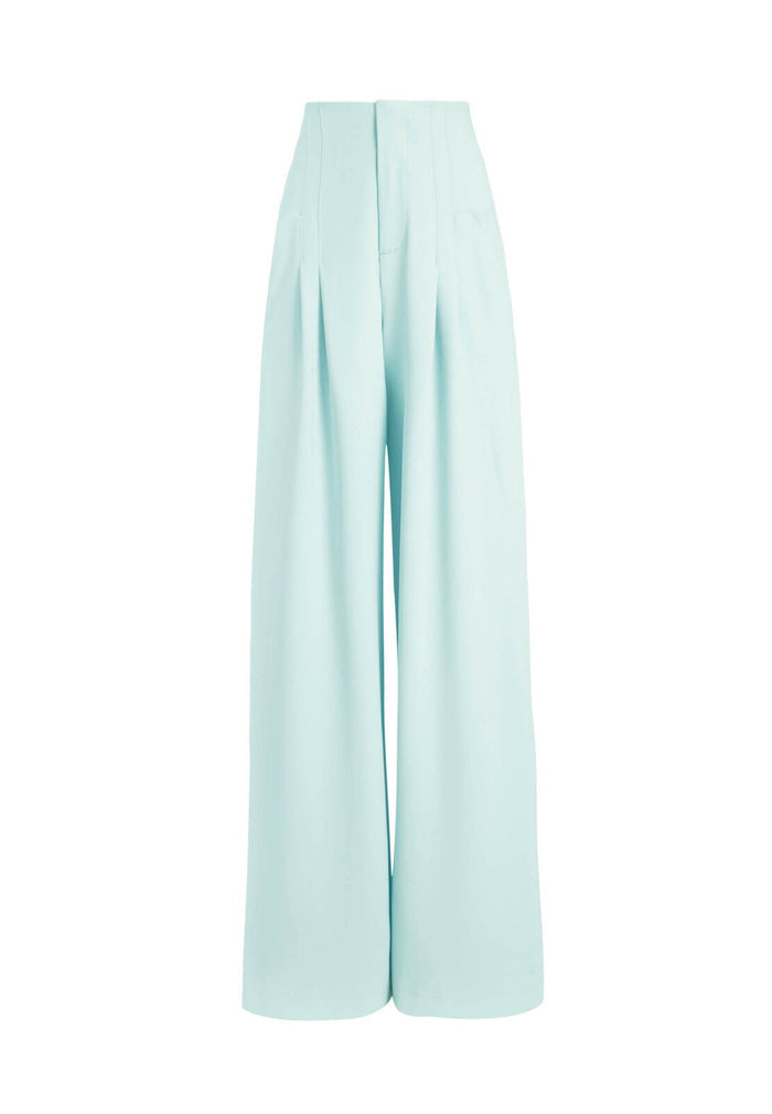 AYLA SEAMED HIP FLARE PANT - POWDER BLUE