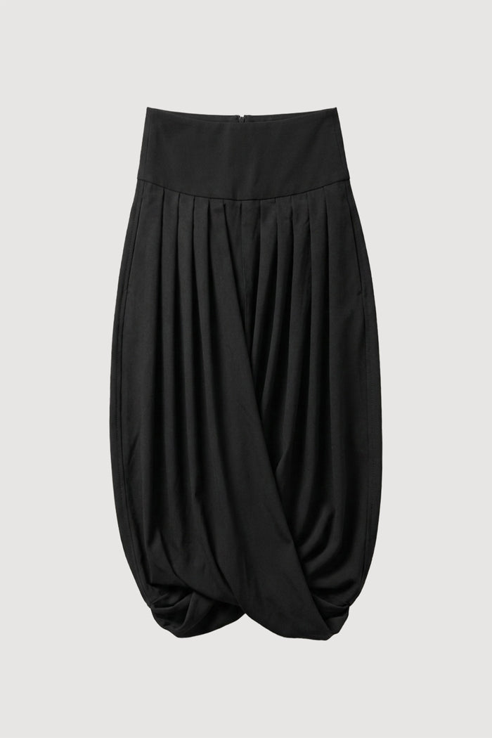 Azalea Gathered-Drape Cocoon Skirt