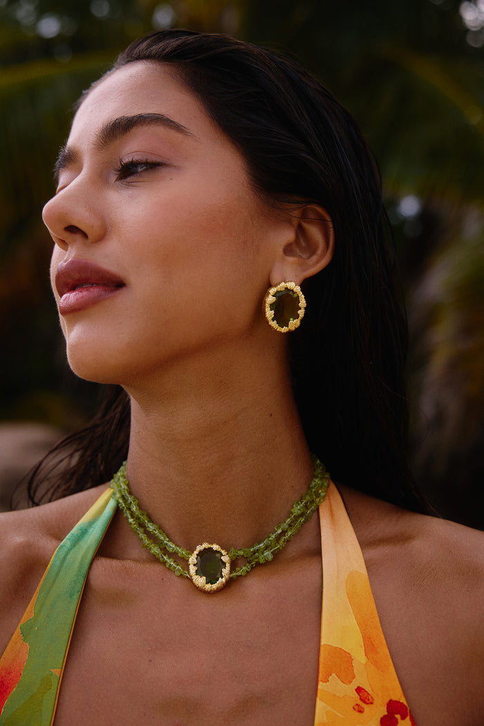 Azania Necklace in Peridot