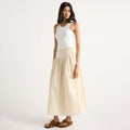 Arya | Bao Organic Cotton Drop-Waist Skirt in Size Small