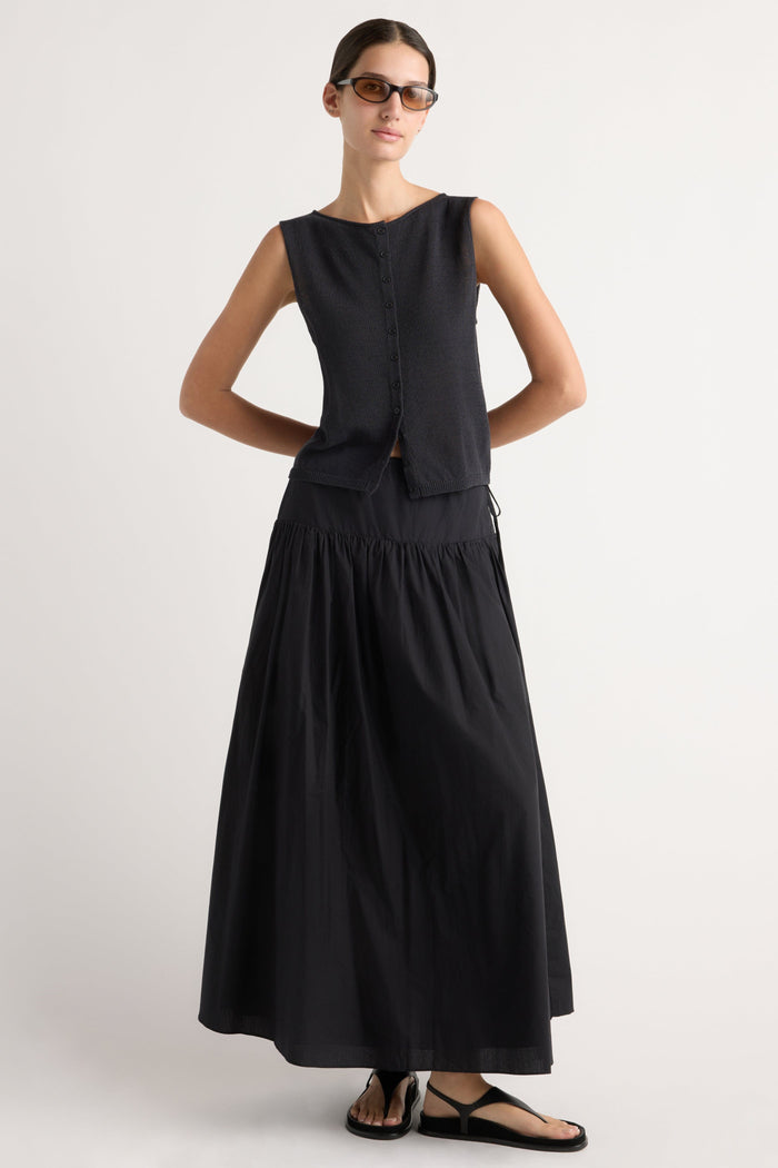 Karolina | Bao Organic Cotton Drop-Waist Skirt in Extra Small