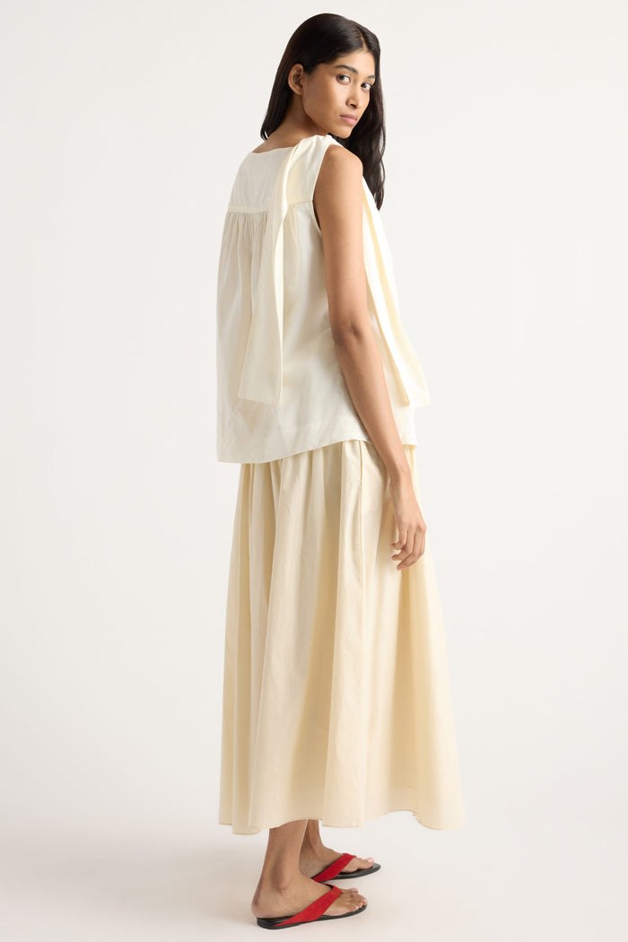 Arya | Bao Organic Cotton Drop-Waist Skirt in Size Small