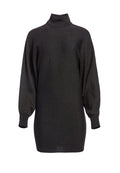 BARI METALLIC SHIMMER SHIRT DRESS - BLACK