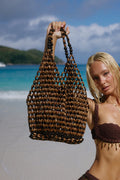 Beaded Bag in Cacao