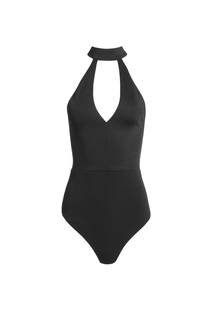 BECHETTE MOCK NECK BODYSUIT - BLACK