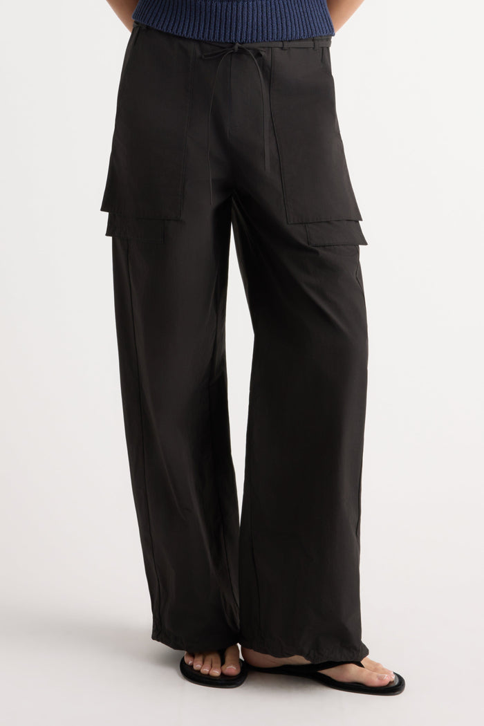 Karolina | Bekah Exposed-Pocket Cotton Pant in Size Extra Small