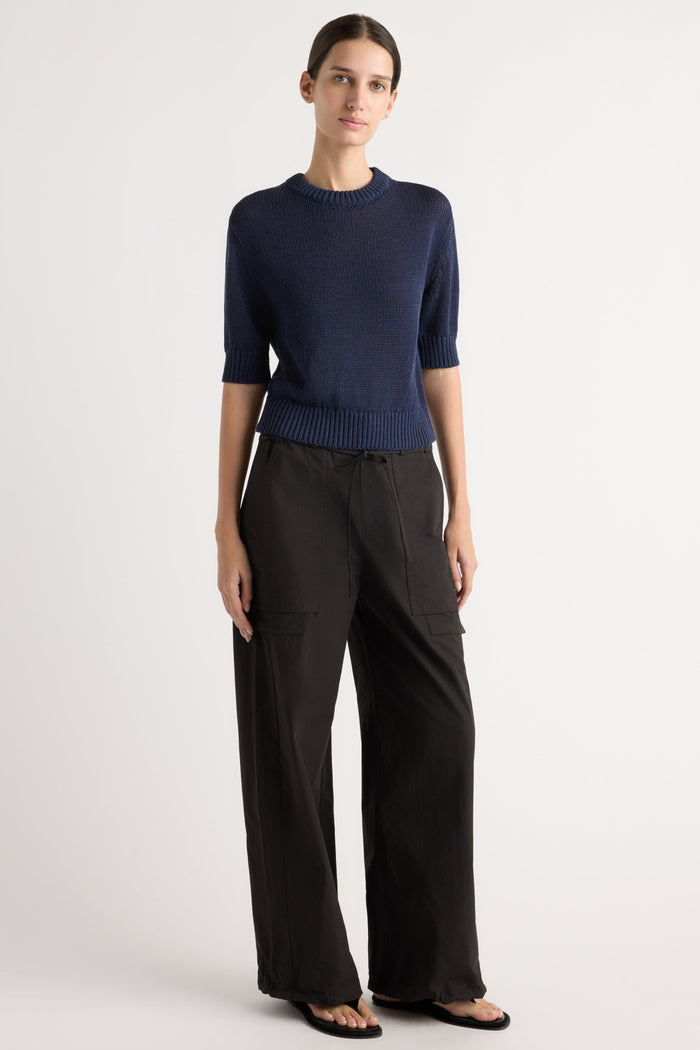 Karolina | Bekah Exposed-Pocket Cotton Pant in Size Extra Small