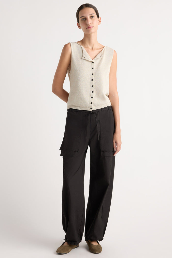 Karolina | Bekah Exposed-Pocket Cotton Pant in Size Extra Small
