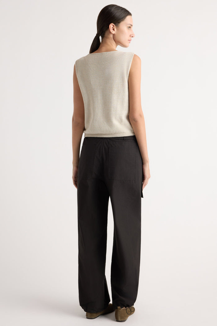 Karolina | Bekah Exposed-Pocket Cotton Pant in Size Extra Small