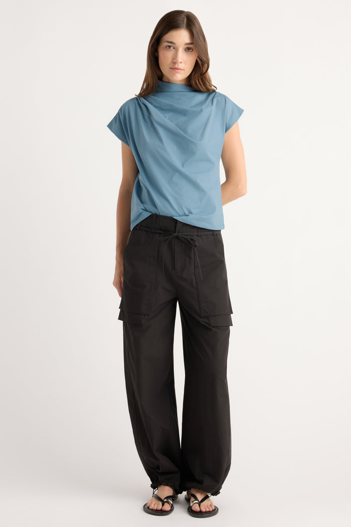 Renée | Bekah Exposed-Pocket Cotton Pant in Size Small