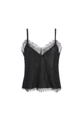 BELLA V-NECK CROPPED CAMI - BLACK