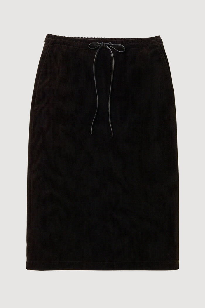 Kelsey | Bellamy Corduroy Tie-Waist Skirt in Size Small - Flat
