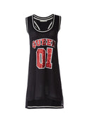 BELVA EMBELL RCER BK TANK DRE - BLACK/MULTI