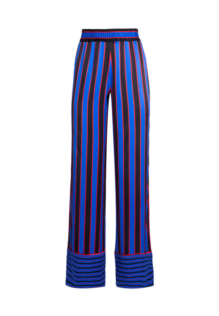 BENNY PAJAMA PANT - TRICOLOR PINSTRIPE BLK/MULTI