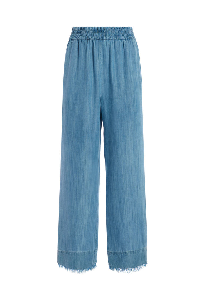 BENNY SMCKED WB FRYED ANKL PAN - MEDIUM CHAMBRAY