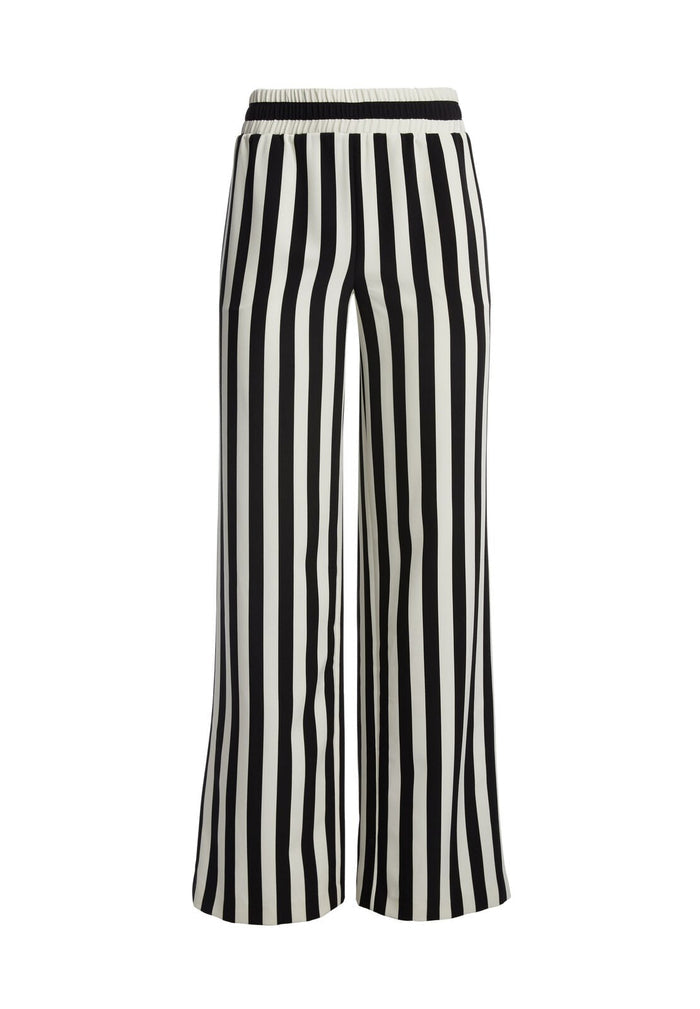 BENNY STRIPED PAJAMA PANT - BLACK/SOFT WHITE