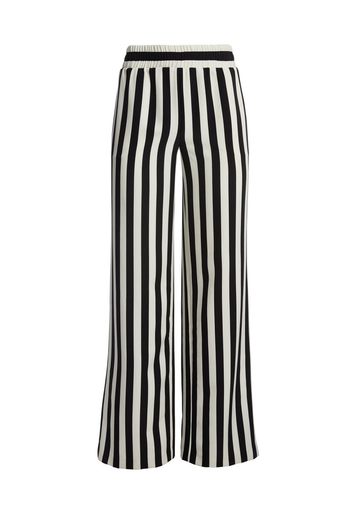 BENNY STRIPED PAJAMA PANT - BLACK/SOFT WHITE