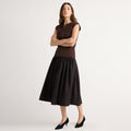 Blair Drop-Waist Suiting Skirt