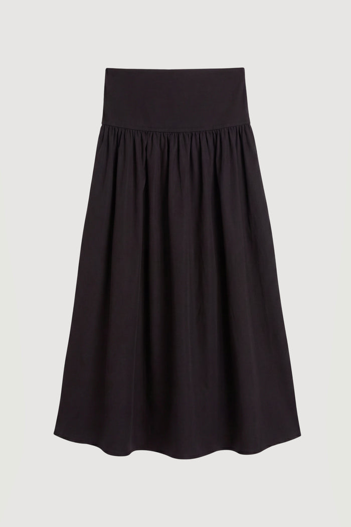 Renée | Blair Drop-Waist Suiting Skirt in Size Small - Flat