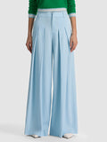 BLAIRE PLEATED PANT - CAROLINA BLUE